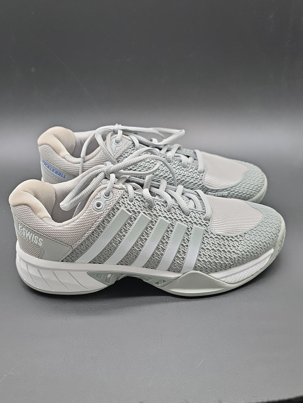 K-Swiss Pickleball Women's Light Gray Athletic Sneakers Breathable Comfort Sz 8